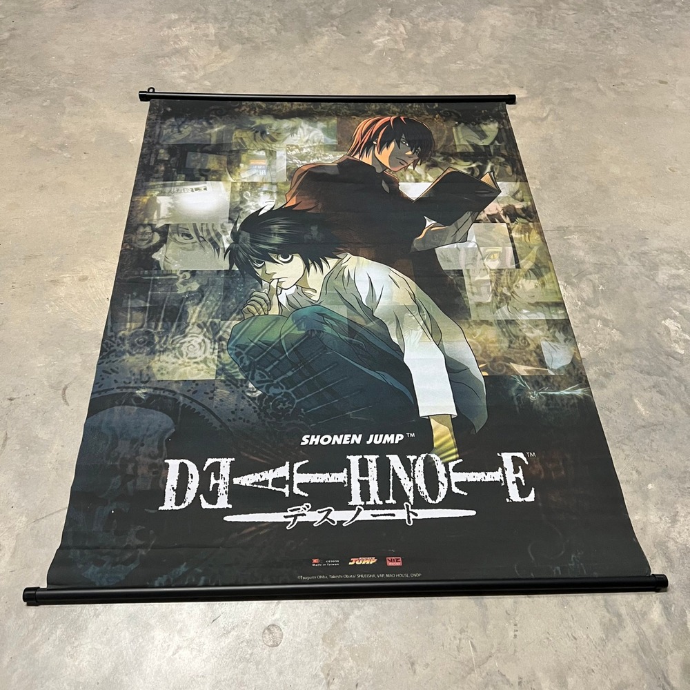 Death Note Wall Scroll Fabric Poster Light Yagami L Shonen Jump Viz GE9930 31x43